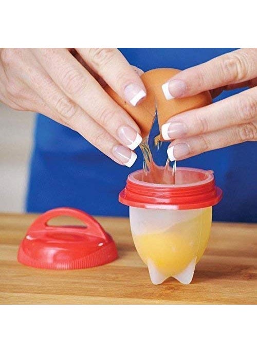 NY Enterprise Silicone Egg Cooker Without Shell Easy Eggs Non Stick Silicone Boiled Steamer Eggies Maker Egg Cooker BPA Free NonStick Eggs Poacher 6 Pack