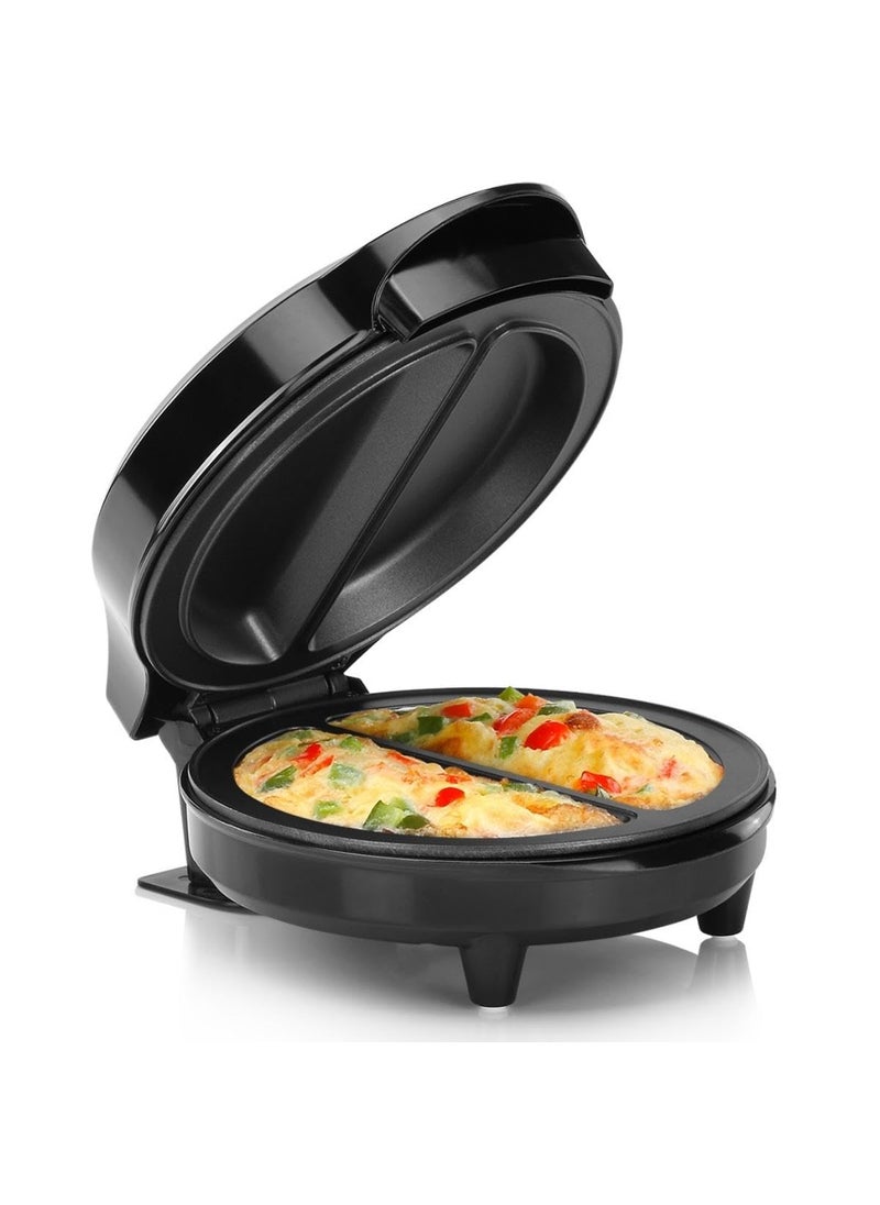 NEXXON Electric Omelette Maker NonStick Automatic Omelet Maker Dual Section Egg Cooker Machine for Quick Easy Breakfast Compact Portable Kitchen Appliance Best Omelette Maker
