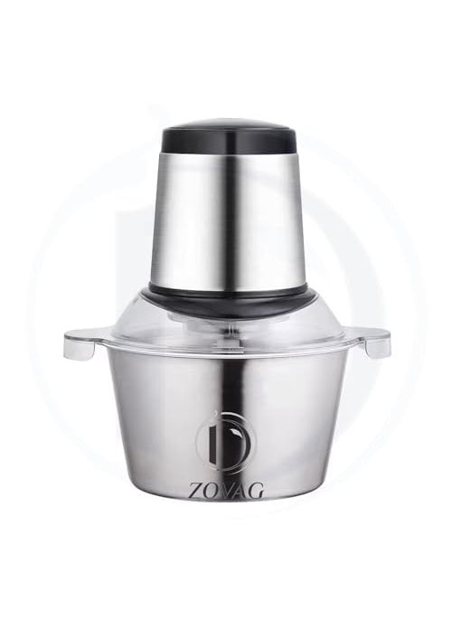 Food ChopperBy DZOVAG Food Processor Mini Electric 2L 350W Meat Grinder with 4 BiLevel Blades Stainless Steel Mincer for Kitchen Vegetable Onion Garlic Salad Baby Food Fruit Nuts