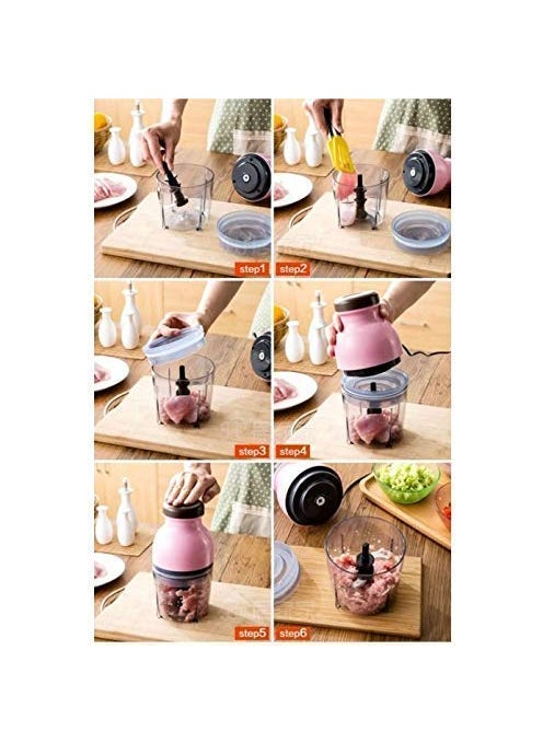 Divik Electric One Touch Mini Food Processor Blenders Mixers Grinder Chopper Capsule Cutter