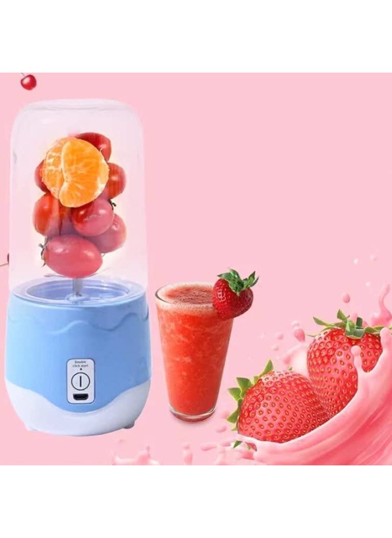 HOME STUFFS Juicer Portable Blender USB Rechargeable with 4 Blades Smoothie Cup Multifunctional Pack Of 1