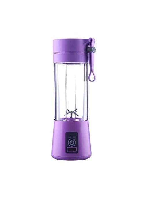 SEAHAVEN 4 Blades Portable USB Electric Blender Juicer Cup Plastic Fruit Juicer Grinder 380ml Juice Blender Fruit Juicer Bottle Multicolour