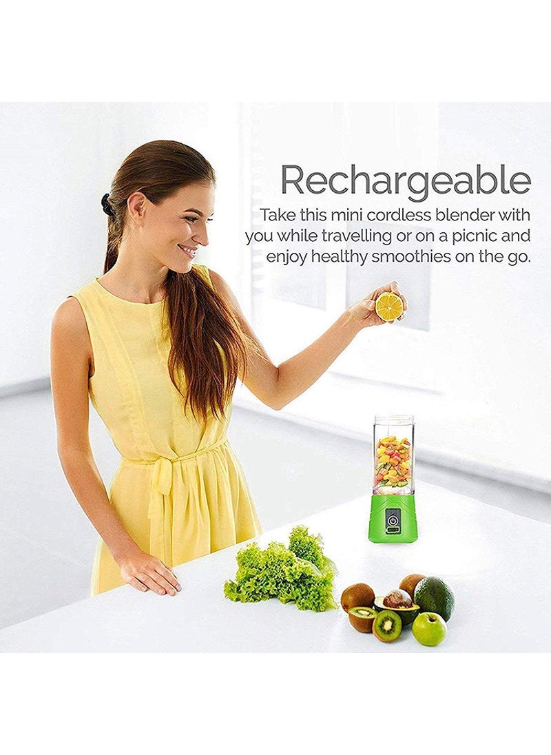 APPETINA 4 Bled Rechargeable Portable Electric USB Juicer Bottle Blender for Making Juice Travel Juicer for Fruits and Vegetables Fruit Juicer for All Fruits Juice Maker Machine Multi Colour