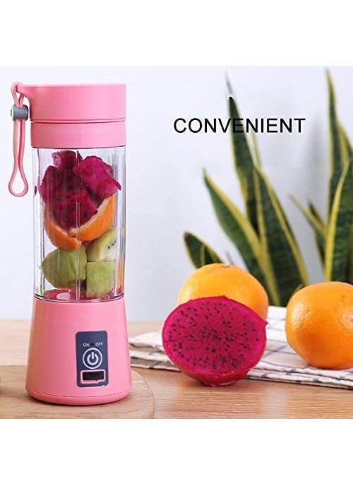 APPETINA 4 Bled Rechargeable Portable Electric USB Juicer Bottle Blender for Making Juice Travel Juicer for Fruits and Vegetables Fruit Juicer for All Fruits Juice Maker Machine Multi Colour