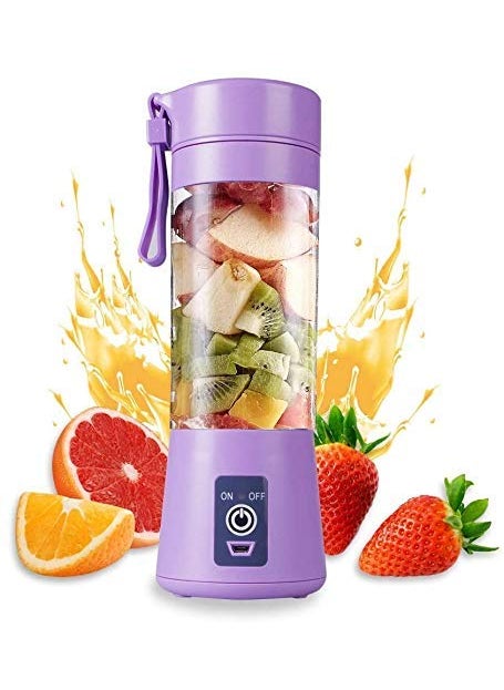 PIPALIYA Portable Electric USB Juice Maker Juicer Blender BottleGrinder Mixer6 Blades Rechargeable Bottle Multi Color