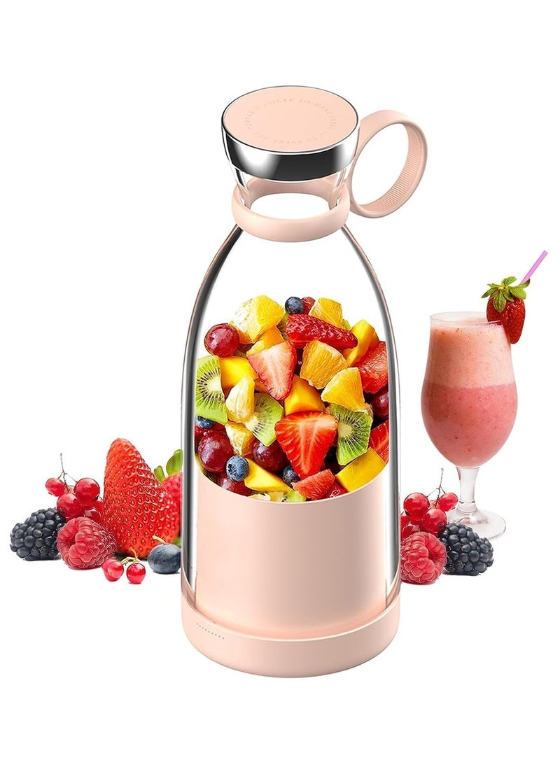 FYNESTRA USB Rechargeable Portable Blender Mini Juicer 4Blade Smoothie Maker Grinder Mixer for Home Office Gym Travel