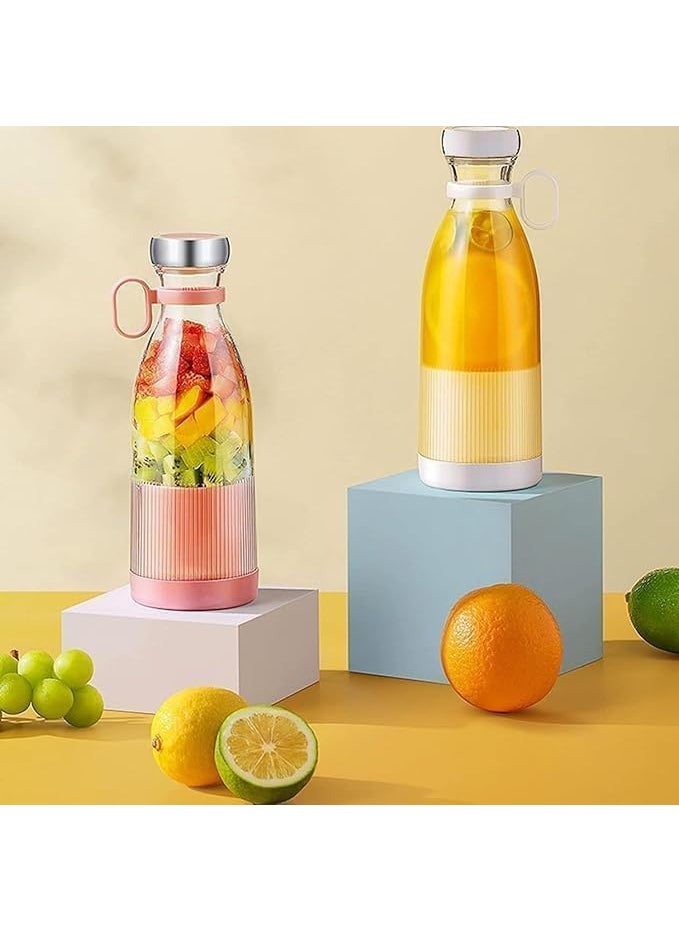 FYNESTRA USB Rechargeable Portable Blender Mini Juicer 4Blade Smoothie Maker Grinder Mixer for Home Office Gym Travel