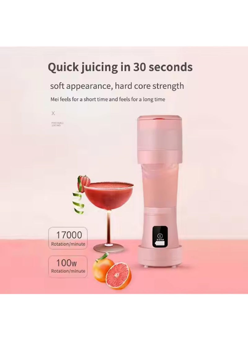 Foldable Cup Blender Portable Wireless Foldable Cup Blender for Smoothies and Juices Crush Ice Baby Food Blender Travel Blender home kitchen juicer Foldable Juicer cup Maker Juice Extractor1PCS