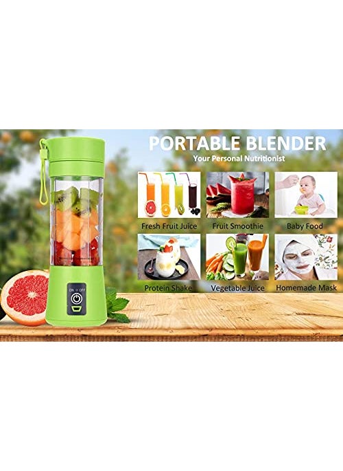 SavorStyle Portable Juicer Mixer Grinder Electric Fruit Juice Maker Machine Blender for Smoothie Milk Shakes Crushing Ice and Juice USB Rechargeable 380 ml Pink Without Battery