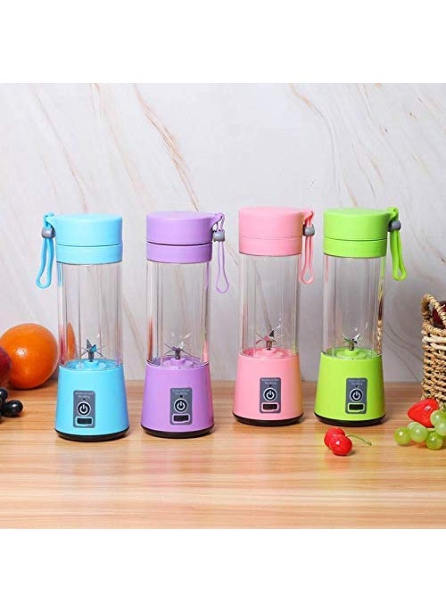 SavorStyle Portable Juicer Mixer Grinder Electric Fruit Juice Maker Machine Blender for Smoothie Milk Shakes Crushing Ice and Juice USB Rechargeable 380 ml Pink Without Battery