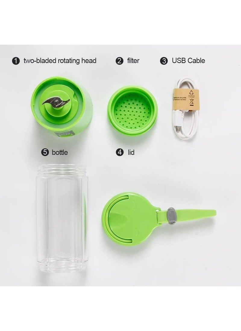 Saimaa Portable USB Juicer Blender 380Ml Bottle with Chargeable Battery USB CablePack of 1