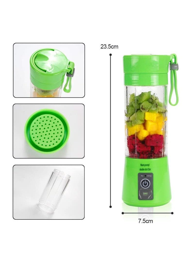 Saimaa Portable USB Juicer Blender 380Ml Bottle with Chargeable Battery USB CablePack of 1