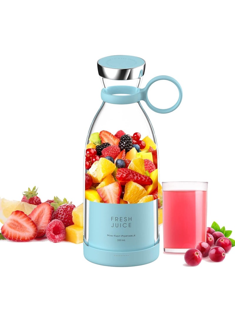 Portable Blender USB Rechargeable Mini Juicer Blender Electric Juicer Bottle Blender Grinder Mixer Blender for Juices Shakes and Smoothies Fruit Juicer Machine 420 ML Multicolour