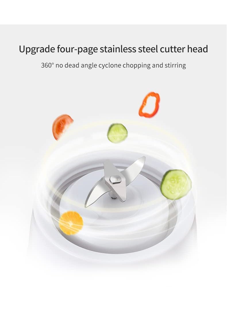 HBD Portable Blender USB Rechargeable Mini Juicer Blender Electric Juicer Bottle Blender Grinder Mixer Personal Size Blender for Juices Shakes and Smoothies Fruit Juicer Machine 350 ML