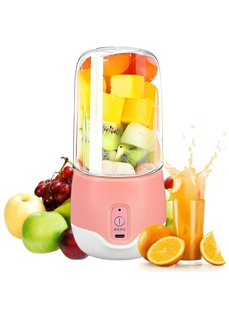 HBD Portable Blender USB Rechargeable Mini Juicer Blender Electric Juicer Bottle Blender Grinder Mixer Personal Size Blender for Juices Shakes and Smoothies Fruit Juicer Machine 350 ML