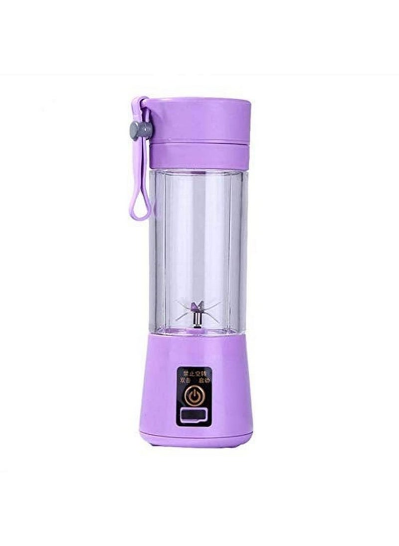 Krishna Zone Plastic Portable Usb Electric Smoothie Shaker And Maker Blender Juice Cup Purple