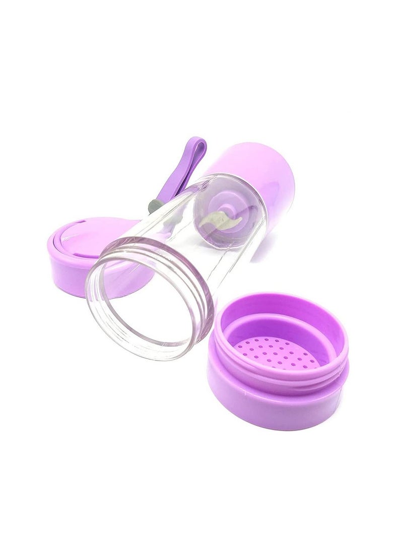 Krishna Zone Plastic Portable Usb Electric Smoothie Shaker And Maker Blender Juice Cup Purple