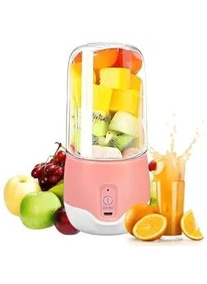 ALPHAven Portable Blender Personal Size Eletric USB Juicer Cup Fruit Smoothie Baby Food Mixing Machine with Updated 4 BladesMagnetic Secure Switch for Superb Mixing