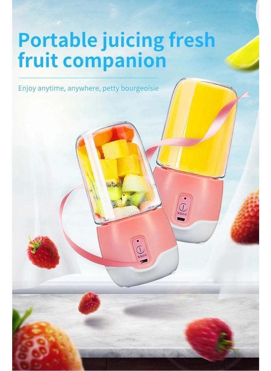 ALPHAven Portable Blender Personal Size Eletric USB Juicer Cup Fruit Smoothie Baby Food Mixing Machine with Updated 4 BladesMagnetic Secure Switch for Superb Mixing