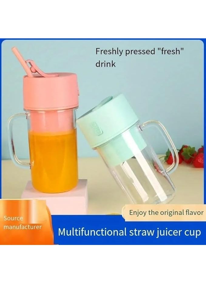 Asthi Electric Blender Cup Fruit Juice Mixer Portable Lightweight Water Bottle Juicer Electric Smoothie Blender Fruit Food Portable Blender Electric JuicerMulticolor 1PC