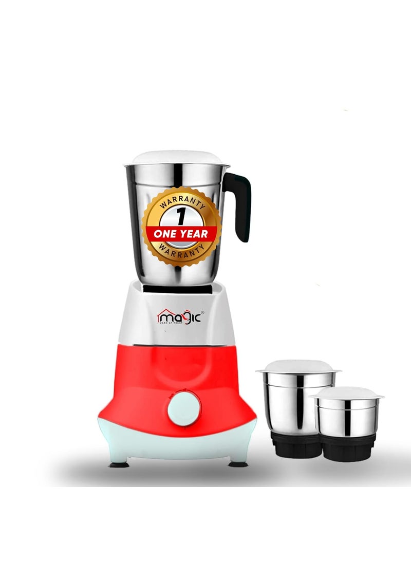 Magic 500Watt Mixer Grinder Mixie For All Kitchen Needs With 3 Jars3 SS Jars For Chutney Dry Or Wet Grinding Electronic Mixer Machine