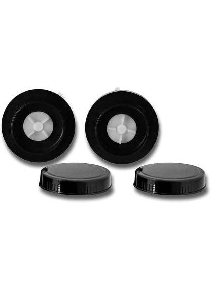 SilentPowerSunmeet Bullet Jar for Mixer Grinder Set of 2 530 ML350 ML ABS Transparent Juicer Jar Black NSA80