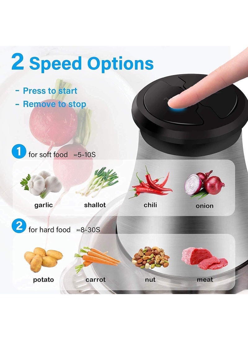 Gokich Stainless Steel Electric Meat Mixer Grinders with Bowl for Heavy Kitchen Food Chopper Mixer Meat Vegetables1 pcs
