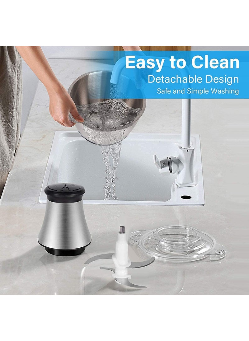 Gokich Stainless Steel Electric Meat Mixer Grinders with Bowl for Heavy Kitchen Food Chopper Mixer Meat Vegetables1 pcs