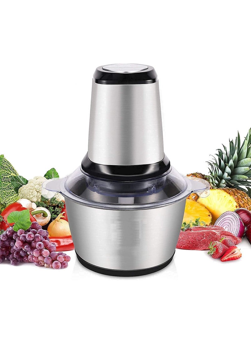 Gokich Stainless Steel Electric Meat Mixer Grinders with Bowl for Heavy Kitchen Food Chopper Mixer Meat Vegetables1 pcs