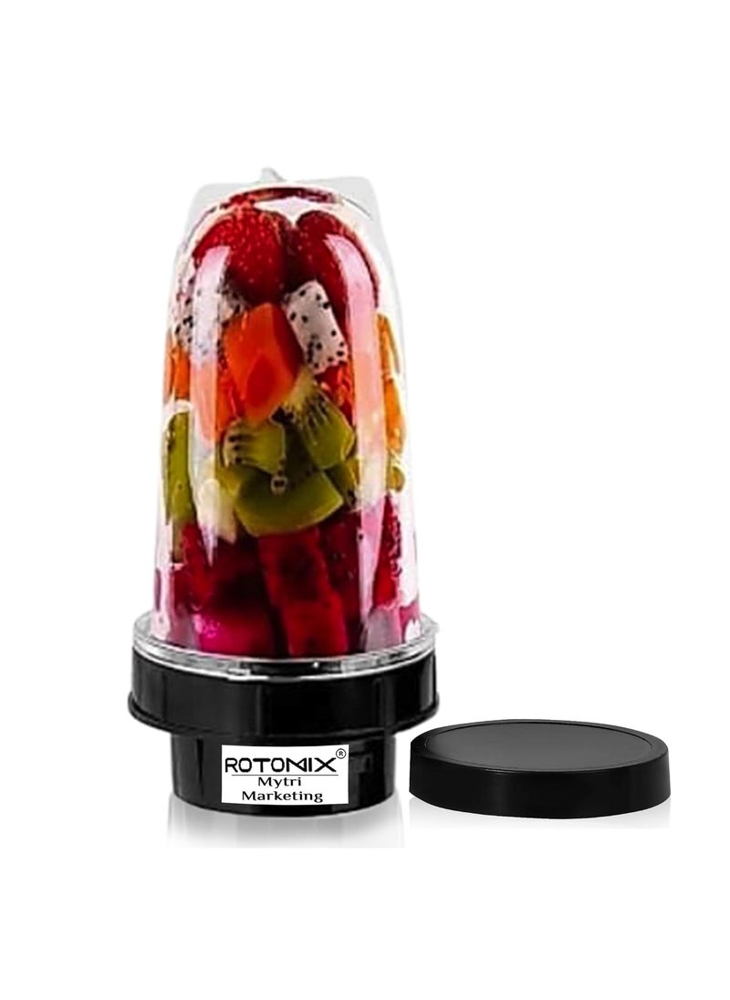 Rotomix Bullet Jar for Mixer Grinder Large 530ML ABS Transparent Mixer Juicer Jar MA38 Black Pack of 1