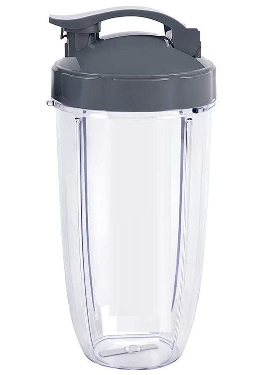 Rotomix Bullet Jar for Mixer Grinder Combo of 2 Jars 530 ML 350 ML with Gym Sipper Cap ABS Transparent Plastic Mixer Juicer Jar