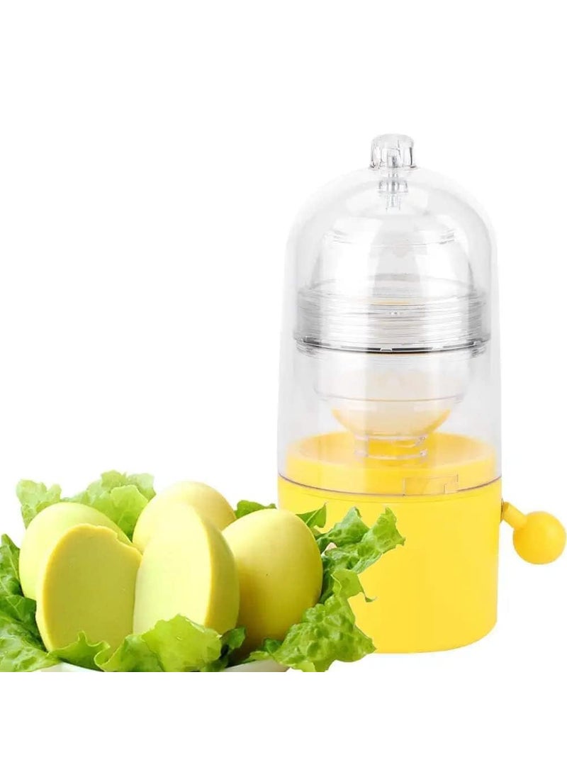 SHREESAMP Egg Scrambler in Shell Manual Egg Shakers Egg Spinner for Hard Boiled Eggs Golden Egg Homogenizer Maker Eggs Yolk White Mixer Spinner Kitchen Gadgets Egg Pudding Maker