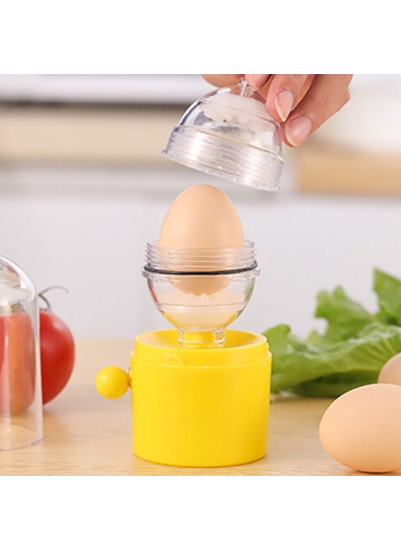 SHREESAMP Egg Scrambler in Shell Manual Egg Shakers Egg Spinner for Hard Boiled Eggs Golden Egg Homogenizer Maker Eggs Yolk White Mixer Spinner Kitchen Gadgets Egg Pudding Maker