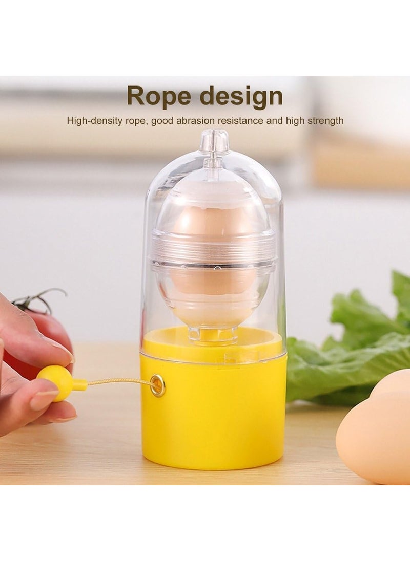 SHREESAMP Egg Scrambler in Shell Manual Egg Shakers Egg Spinner for Hard Boiled Eggs Golden Egg Homogenizer Maker Eggs Yolk White Mixer Spinner Kitchen Gadgets Egg Pudding Maker