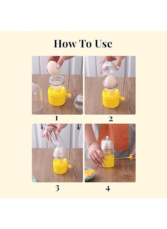 Gyanadh Egg Scrambler Shaker Kitchen Gadgets Egg Pudding Maker Hand Powered Golden Goose Scrambler Egg Maker SelfControl Speed White Yolks Without Breaking Eggs Golden Yolk White Mixer