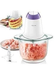 DORATIK Electirc Chopper for Kicthen Meat Grinders 2 Speed Modes One Touch Operation 304 Stainless Steel Bowl Food Processor with Egg Beater Vegetables Meat Onion Fruit Nuts Chopper