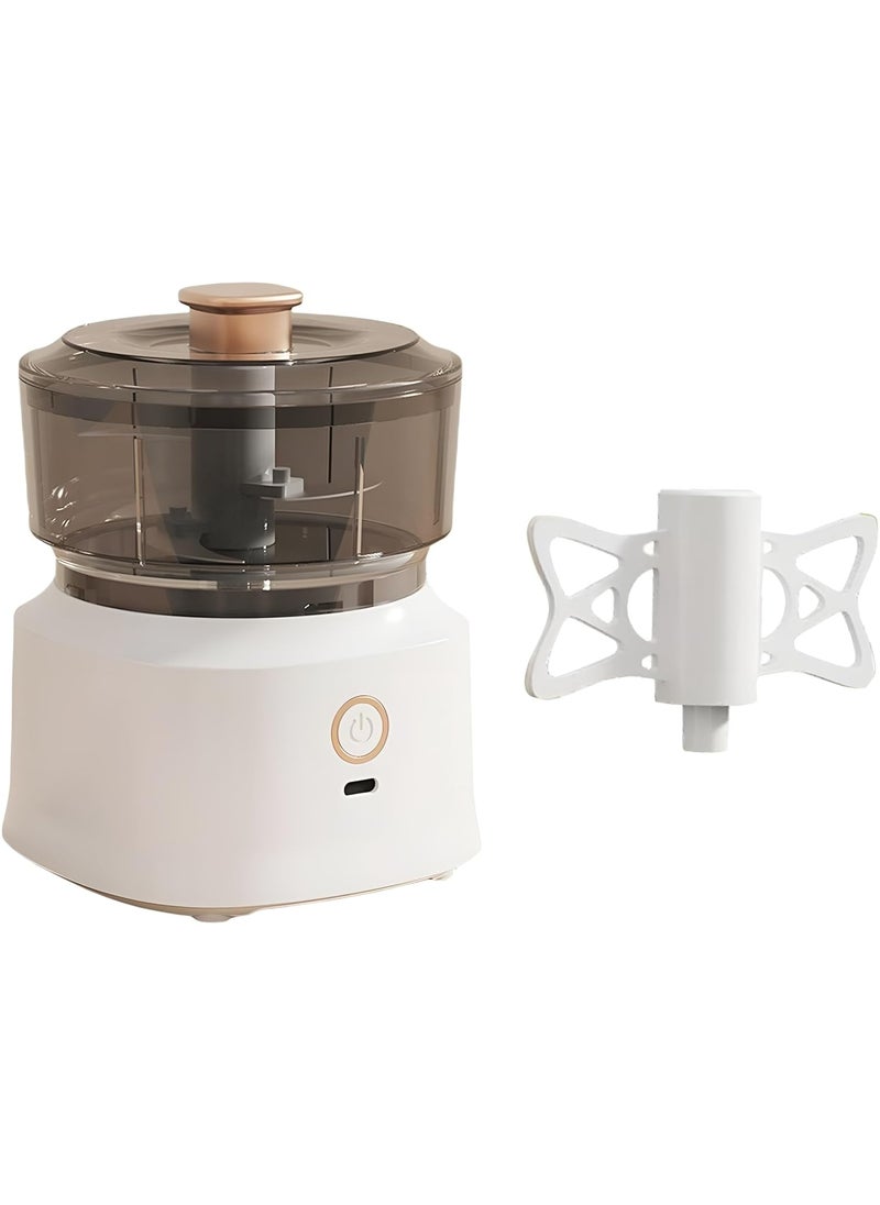 BAWALY Rechargeable Mini Wireless Electric Chopper Stainless Steel Blades One Touch Operation for Mincing Garlic Ginger Onion Vegetable Meat Nuts White 250 ML Pack of 1 45 Watts