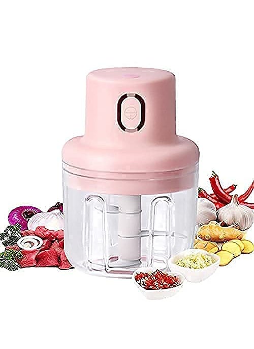 Nurev Enterprise Portable USB Rechargeable Electric Chopper 250 ml Pink 45 Watts
