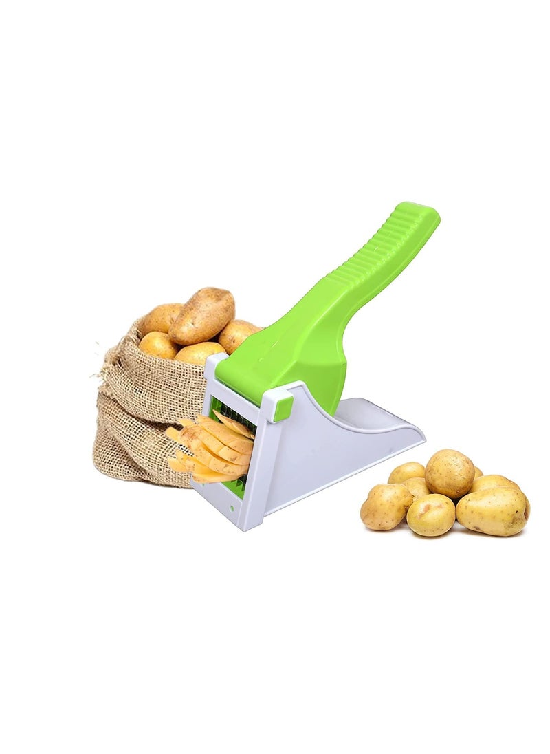 D ZOVAGS Chopper Potato Chipser French Fries Chips Maker Machine Vegetable Slicer Kitchen Tool Accessories Unbreakbale Green