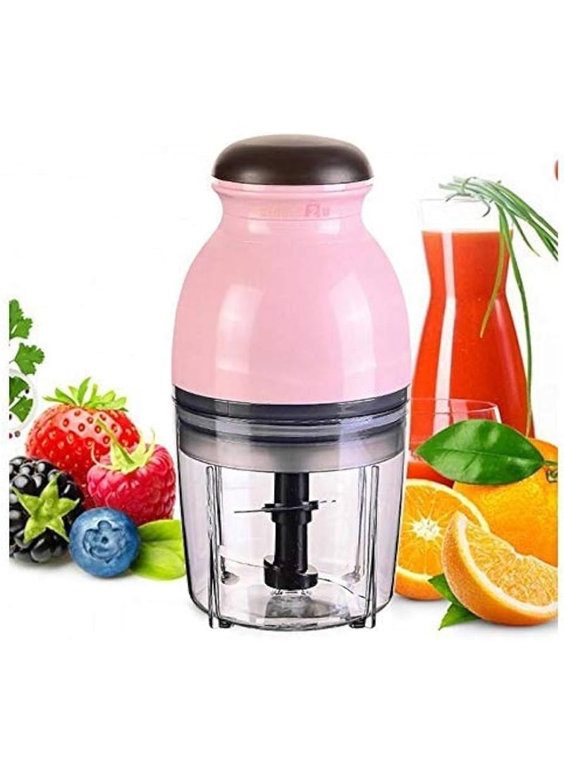 Fitaza Electric MultiPurpose Capsule Cutter Chopper Mini Food Processor and Blender with 4Blade Onion Tomato Chopping Mincing and Blending MultiColor
