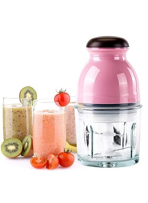 Fitaza Electric MultiPurpose Capsule Cutter Chopper Mini Food Processor and Blender with 4Blade Onion Tomato Chopping Mincing and Blending MultiColor