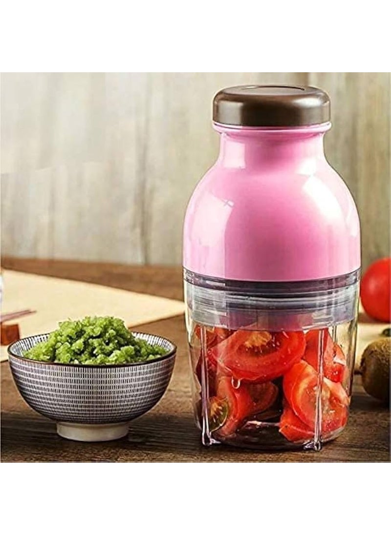 Fitaza Electric MultiPurpose Capsule Cutter Chopper Mini Food Processor and Blender with 4Blade Onion Tomato Chopping Mincing and Blending MultiColor