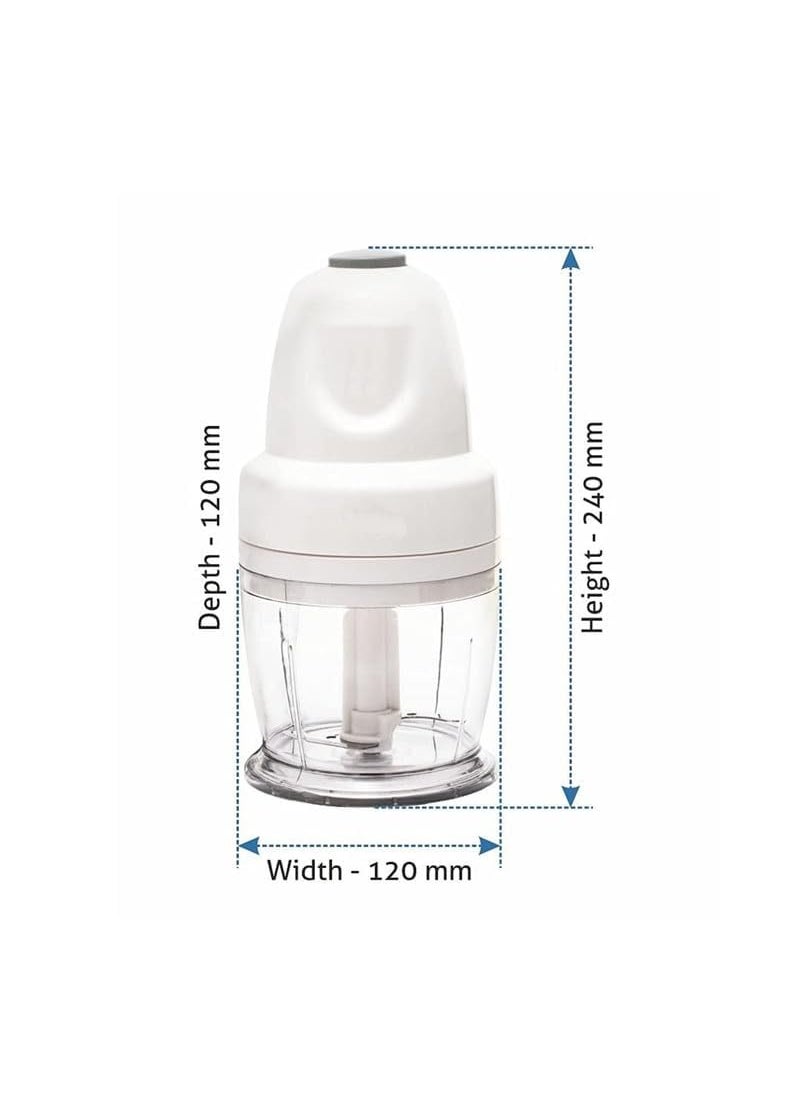 Exxelo Presents a versatile 250watt mini vegetable chopper with a 500 ml capacity