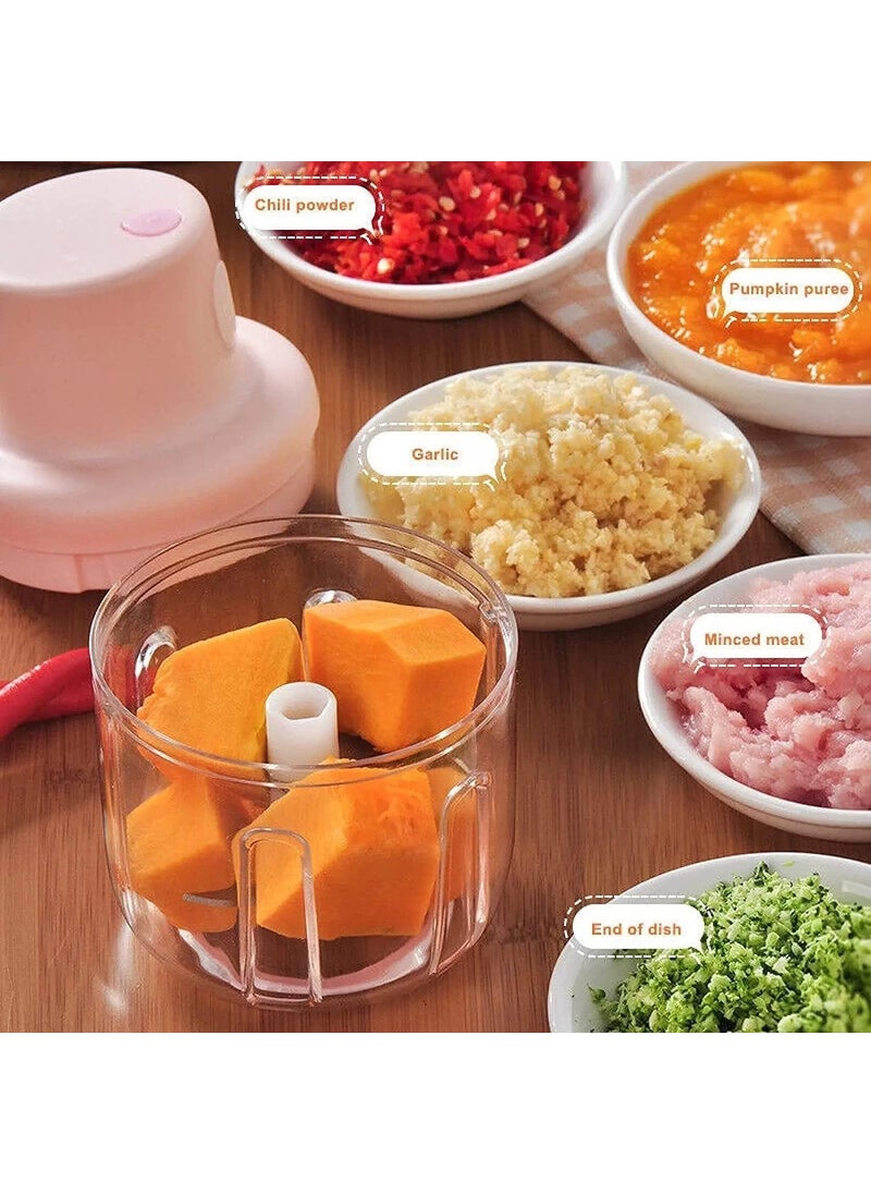 SIEGRO Portable USB Rechargeable Electric Fruit Vegetable Onion Garlic Cutter Food Speedy Chopper Slicer Food Processor