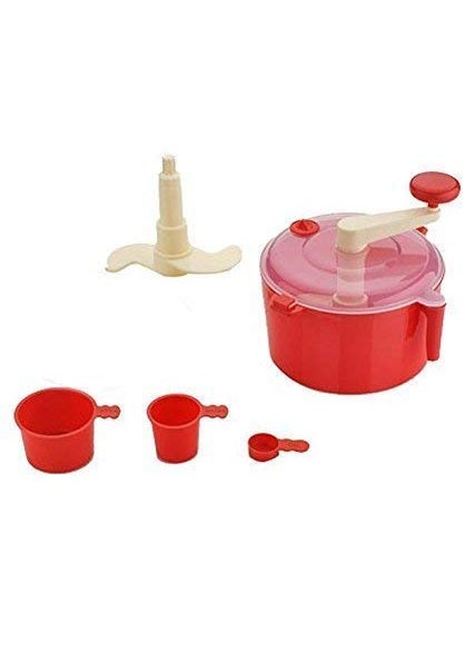 BUY Villa Plastic 3 in 1 Chop Churn Manual Automatic Atta Roti Dough Maker with Measuring Cups for Home and Kitchen Multicolor Atta Maker