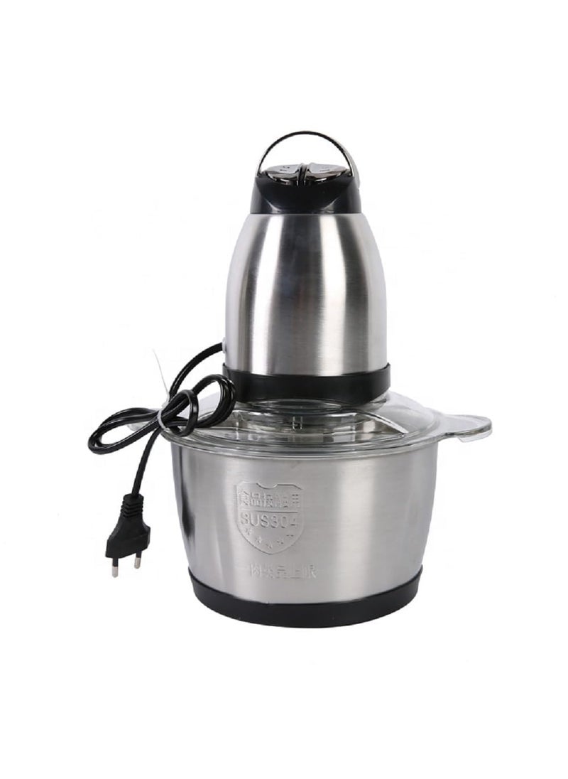NESTIC 2 Speeds Electric Meat Chopper Vegetable Grinder Mincer Food Processor Cutter Slicer 304 Stainless Steel 220V 3L 400W