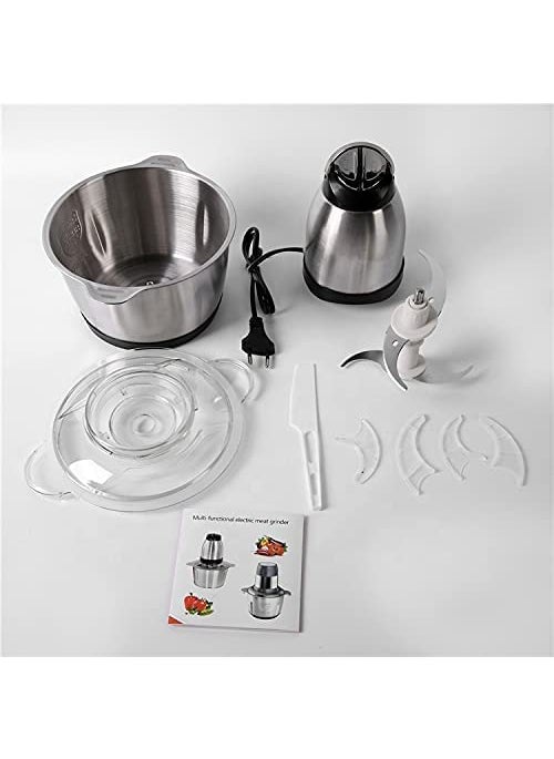 NESTIC 2 Speeds Electric Meat Chopper Vegetable Grinder Mincer Food Processor Cutter Slicer 304 Stainless Steel 220V 3L 400W
