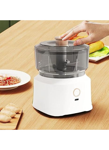KEYMAX Wireless Portable Food Chopper for MeatGarlicGingerChiliOnions Electric Vegetable Fruit Chopper Wireless Vegetable Chopper With USB Charging Color White
