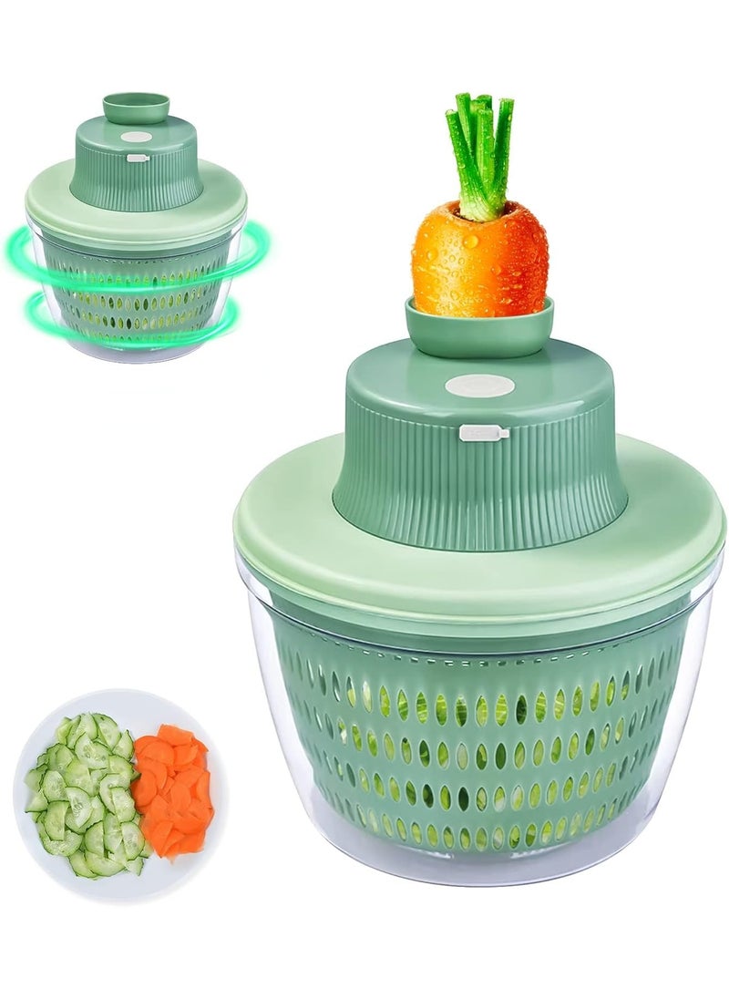 KEYOZA Electric Vegetable Chopper Multifunctional 2in1 Chopper Vegetable Cutter Strawberry Grape Slicer MultiFunction Fruit Vegetable Slicer Salad Making Pizza Fruit Dispenser Frifer