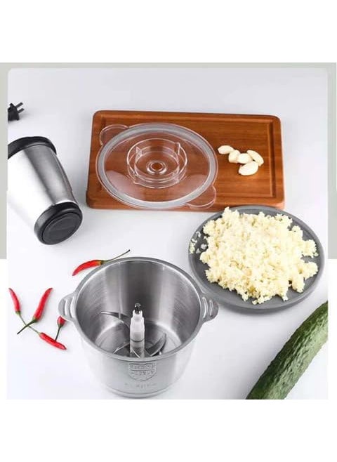 Home Stuffs Electric Chopper Meat Grinders With Stainless Steel Bowl Heavy 700 Watt Motor 2 Speed Modes For Kitchen Food Processor Meat Vegetables Onion Mince Electric 2 Liter Multicolor